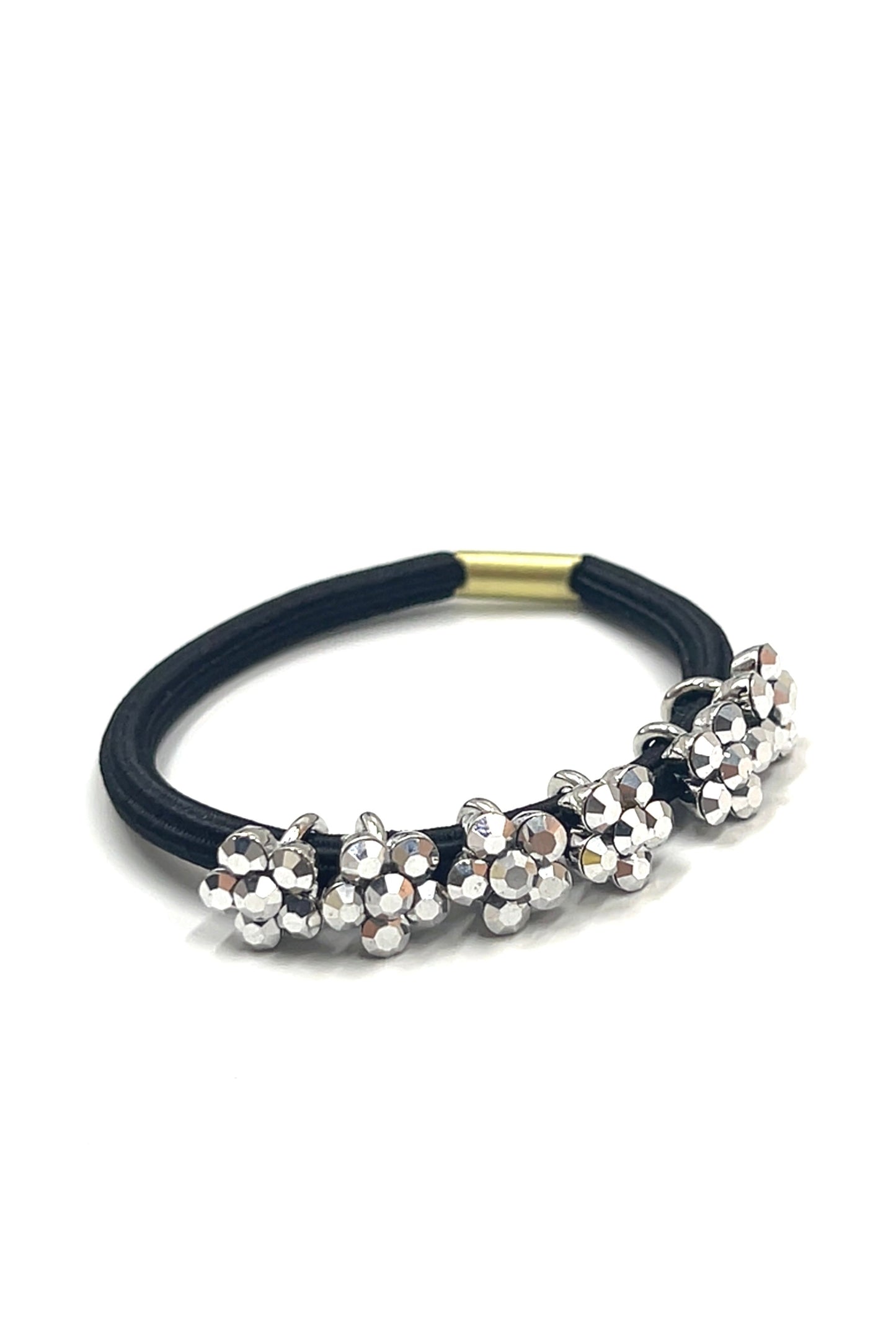 Dainty Crystal Flower Ponytail Holder Ponytail Holder Soho Style