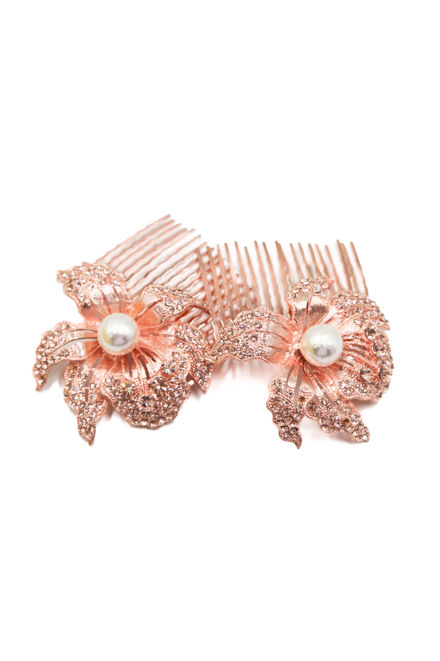 Large Rose Gold Blossom Comb #28
