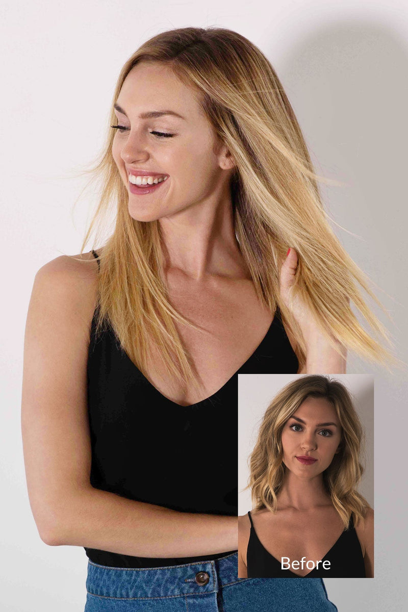 Root Two Tone Seven Sisters 15" & 22" Clip-In Human Hair Extensions Set Hair Extension Soho Style