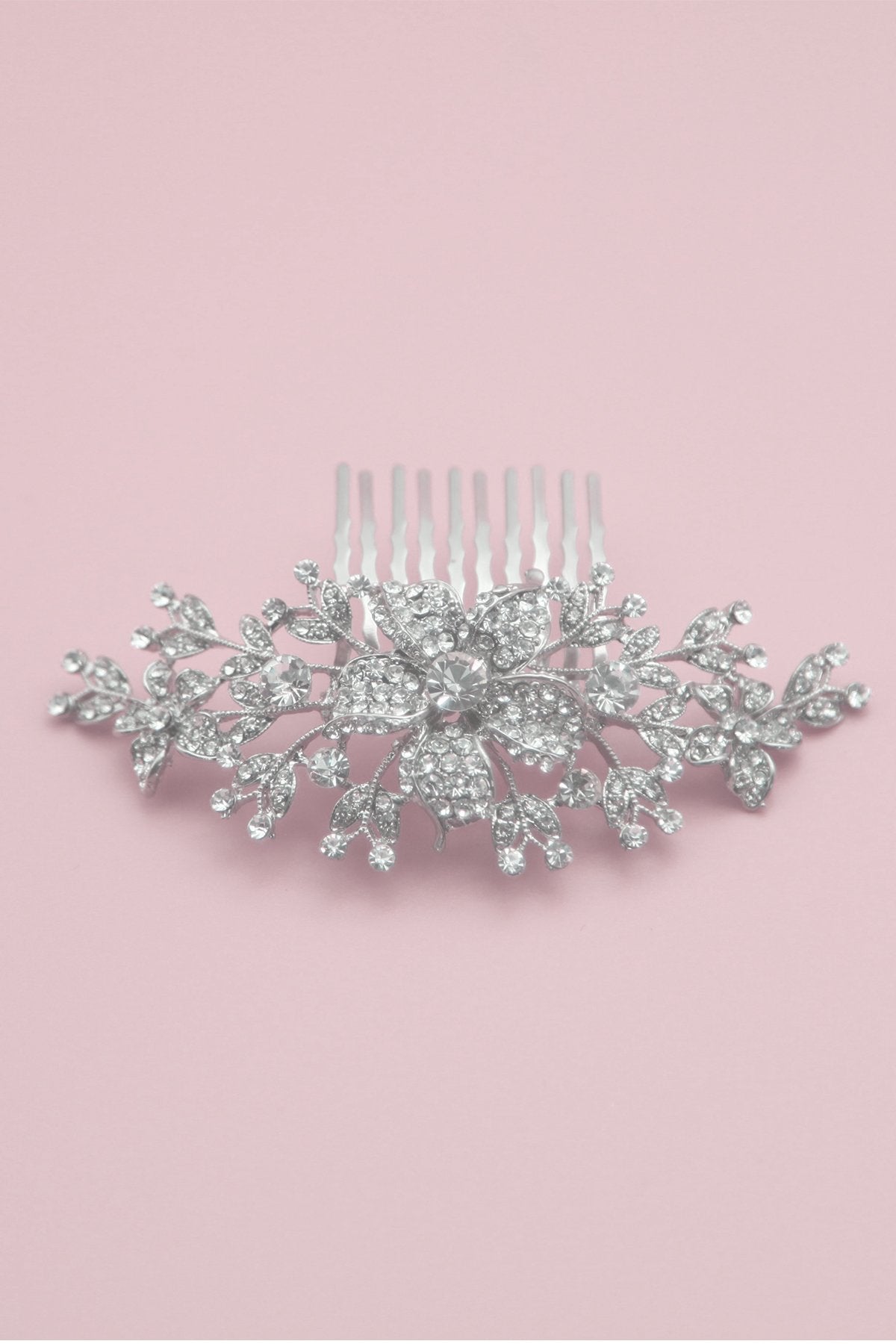 Crystallized Flower and Petals Comb Wedding Sale