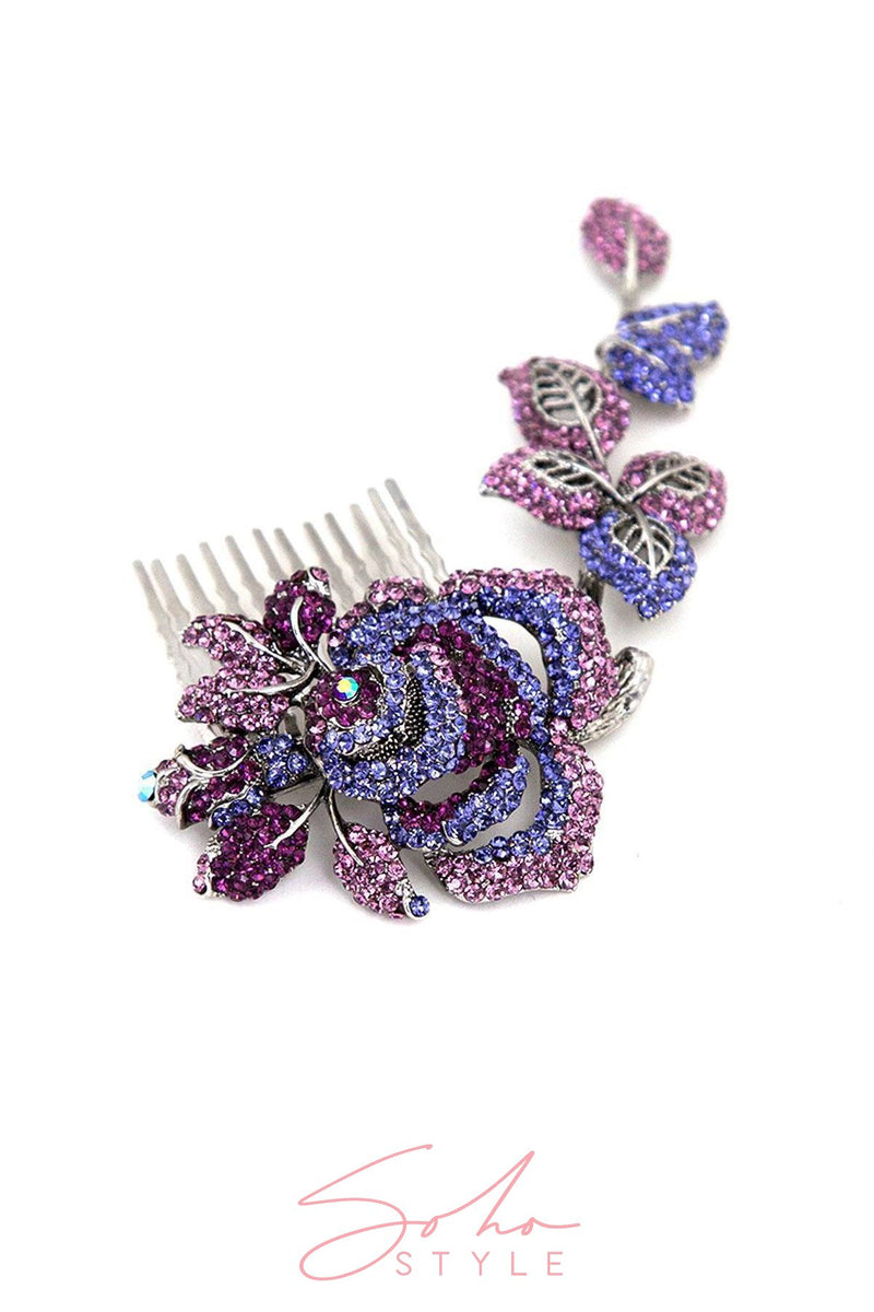 Crystal Rose branch Comb Hair Comb 2020