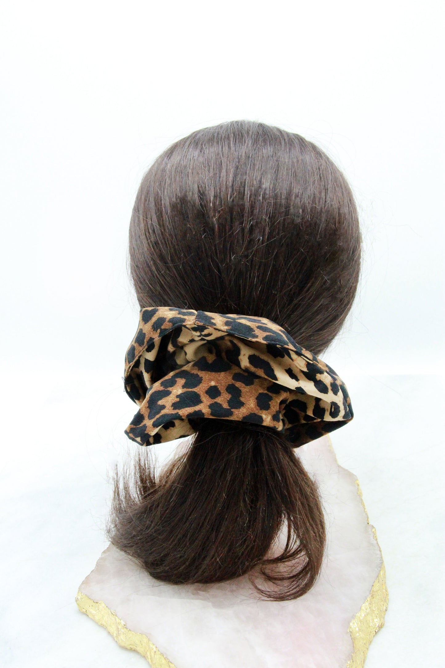 Leopard Print Hair Scrunchie Ponytail Holder Soho Style
