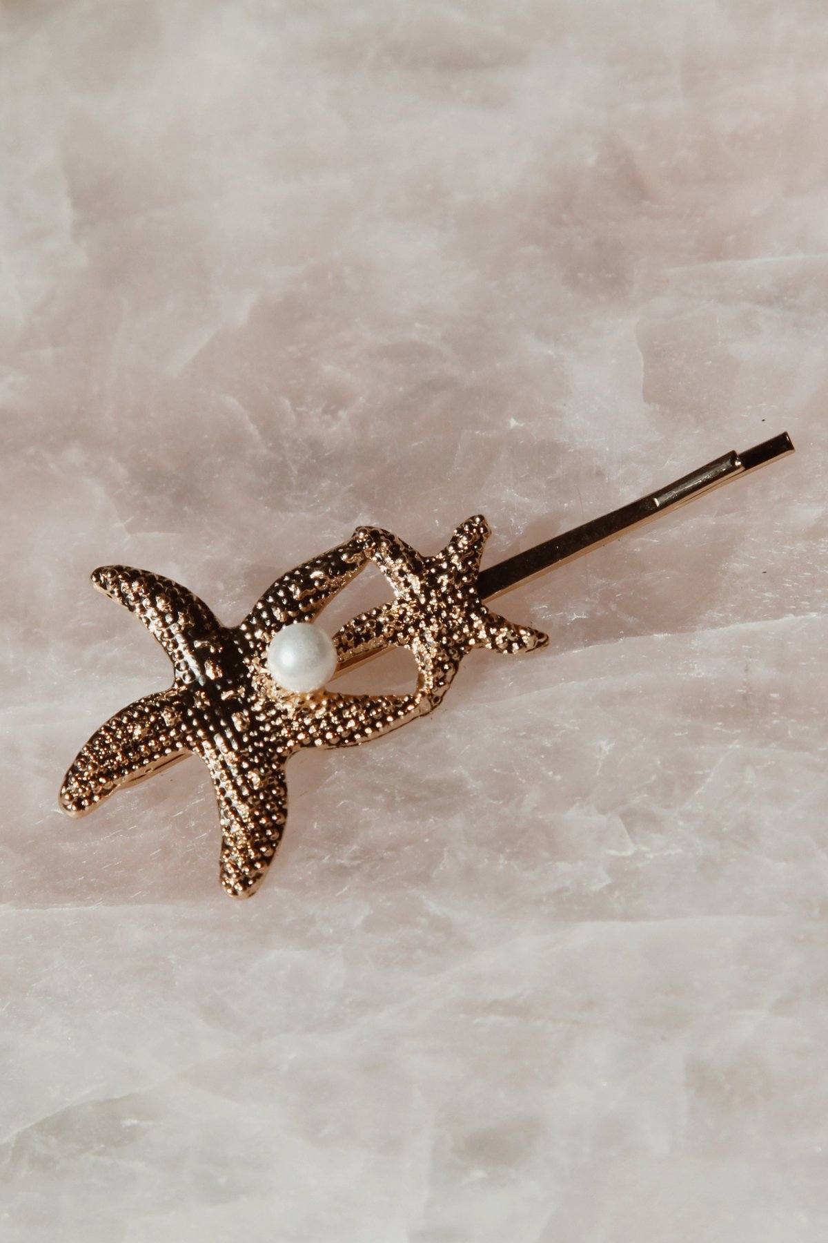 Seashell and Twin Starfish Bobby Pin 3PCS Set Bobby Pins Soho Style