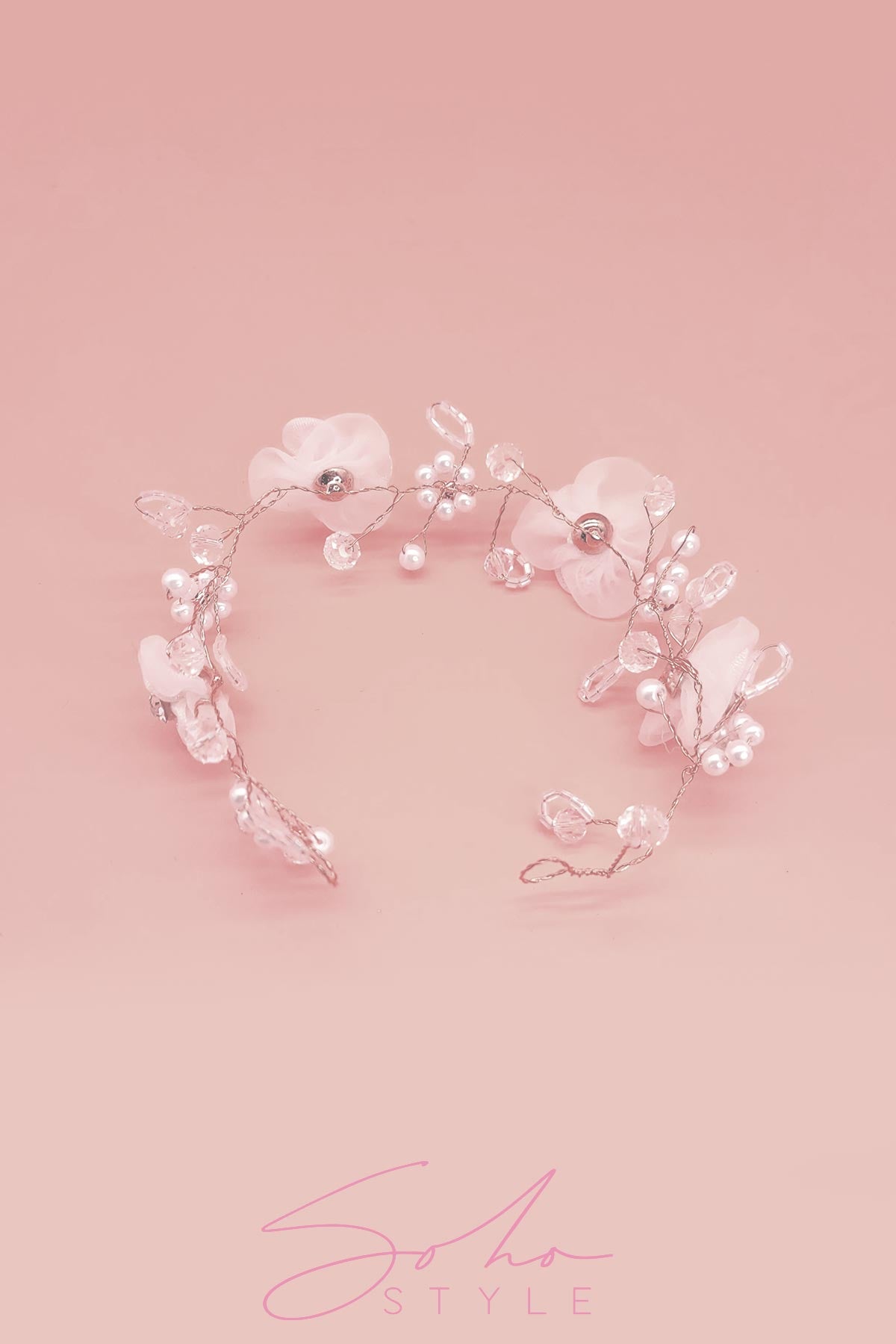Translucent Flowers hair crown Wedding Sale