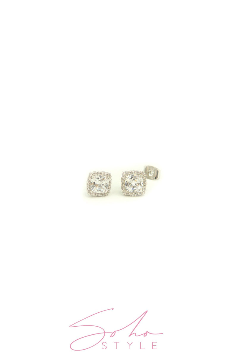 square diamond earring Earring Soho Style