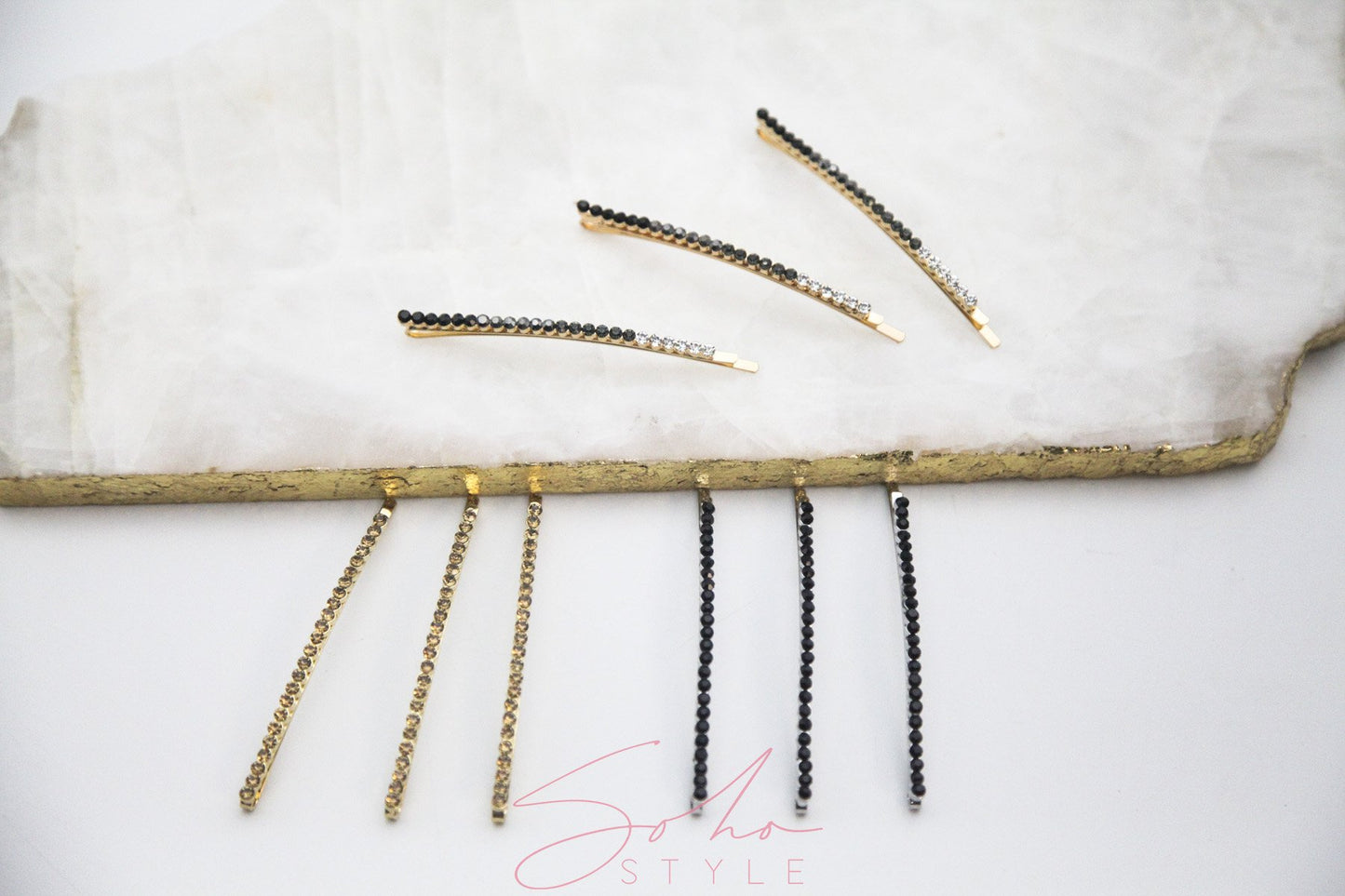Ombre Crystal Bobby Pin 9PCS Set Sets Soho Style
