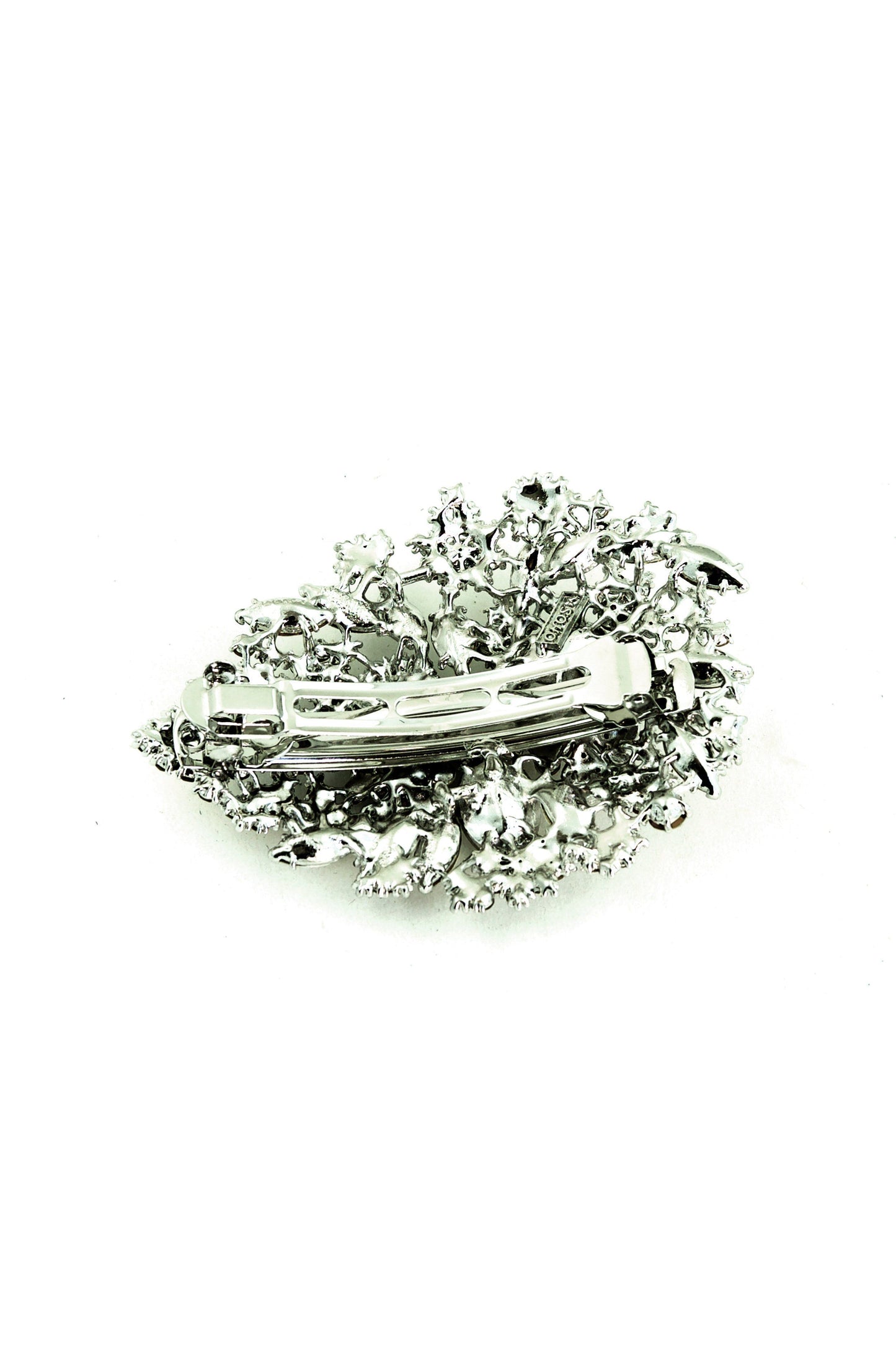 Oval Crystal Flower Barrette Barrette Soho Style