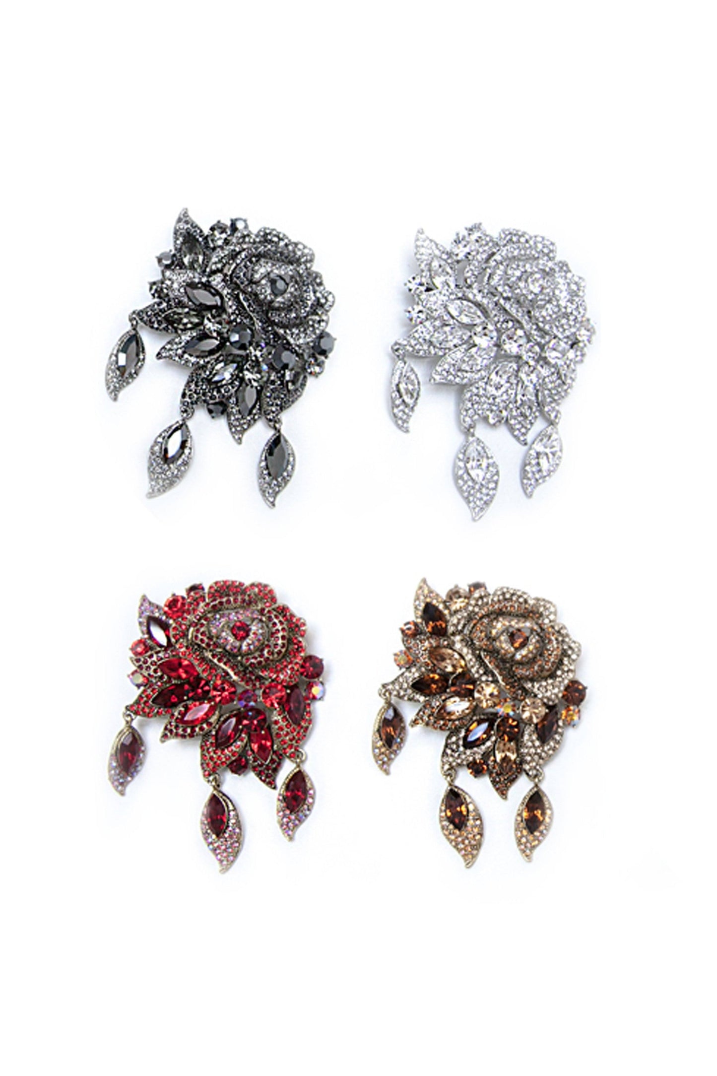Rosaline Teardrop Crystal Barrette Barrette Soho Style