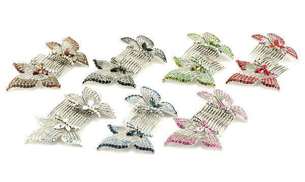 Butterfly Wings Hair Combs (Pair) Hair Comb Soho Style