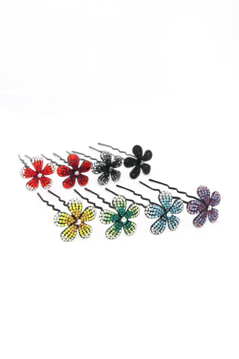 Ombre Crystal Flower Hair Stick Stick Soho Style