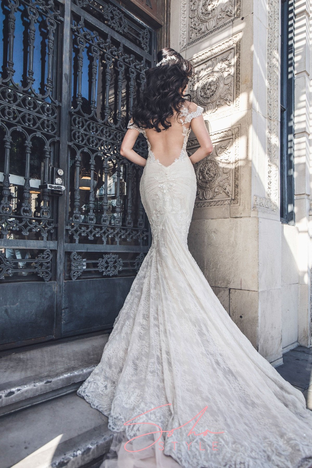 Esmae Crystal Hair Crown Wedding Sale