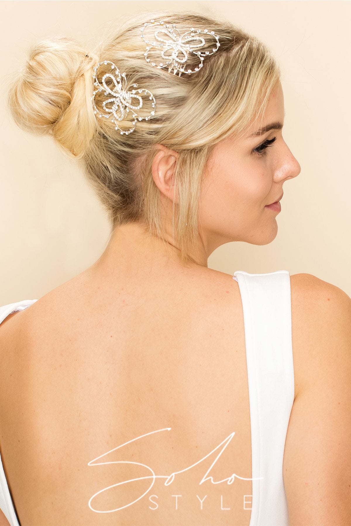 BRIDAL BUTTERFLY HAIR COMB Wedding Sale
