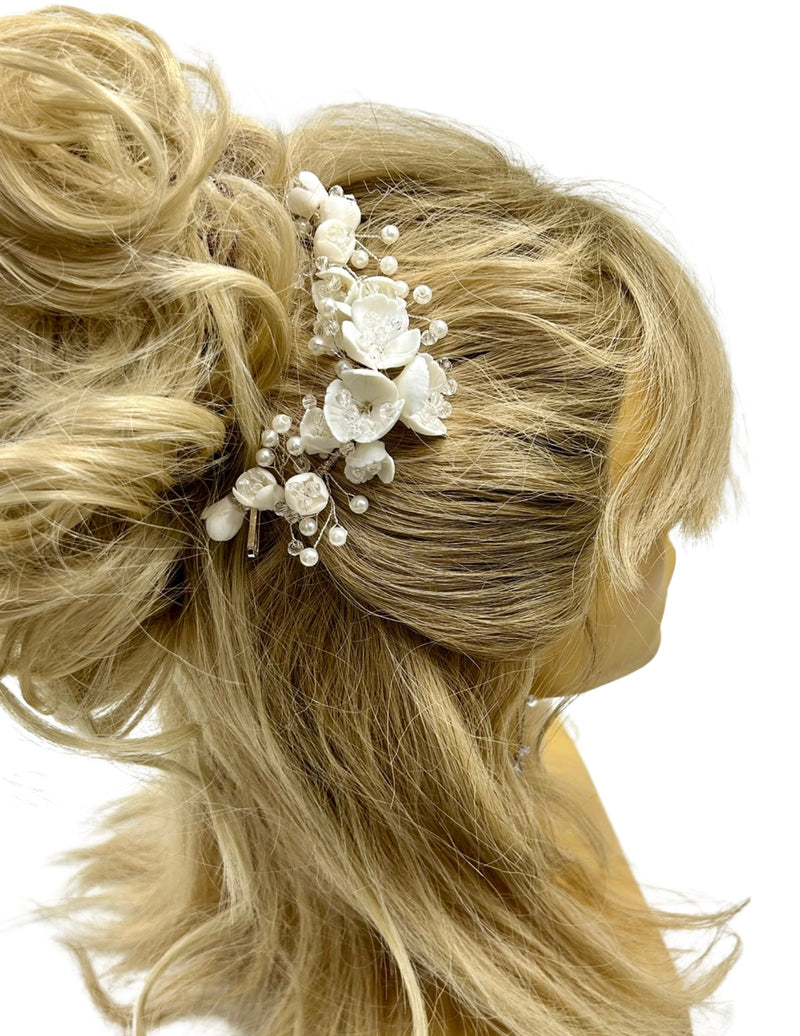 Lilies of the Valley Wedding Headpiece Hair Clip Soho Style