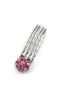 Crystal Cluster Mini Comb - Yellow, Fuchsia, M.Hot PK colors only Hair Comb Sale