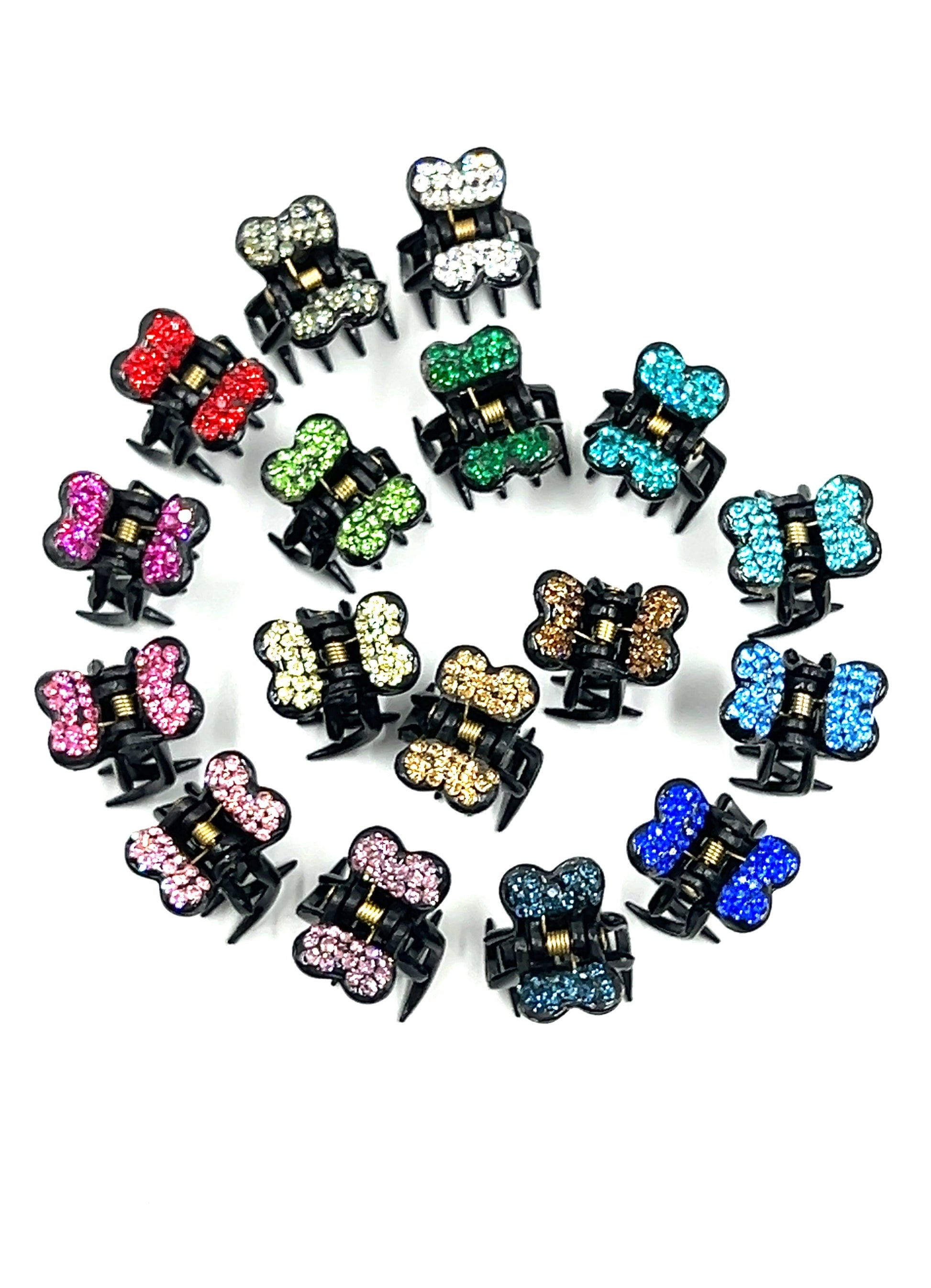Mini Butterfly Hair Jaw with Crystal Covered Wings Hair Jaws Sale