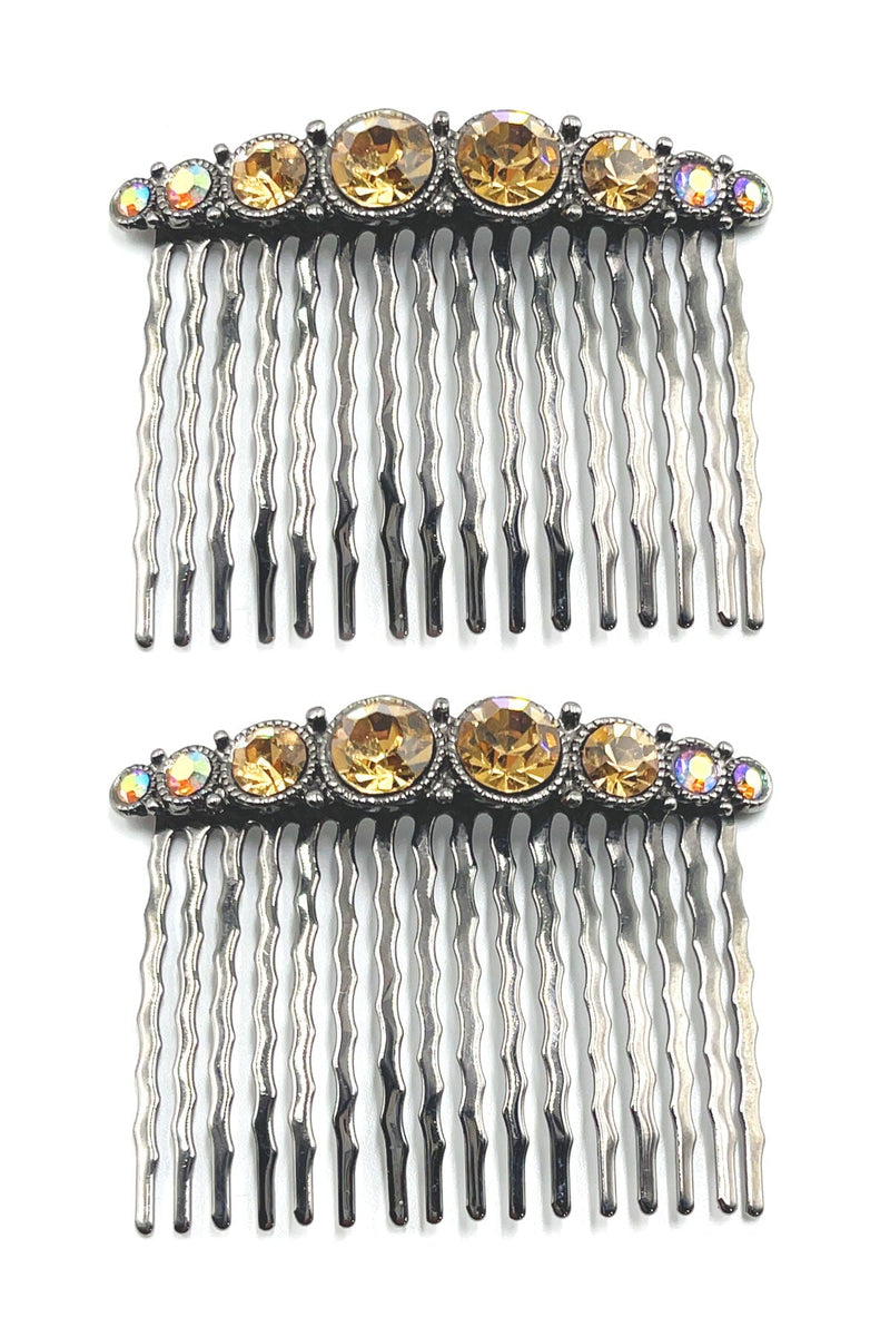 Bejeweled Hair Combs (Pair) Hair Comb Soho Style