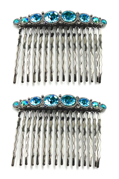 Bejeweled Hair Combs (Pair) Hair Comb Soho Style