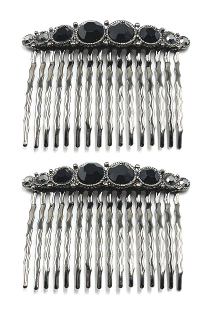 Bejeweled Hair Combs (Pair) Hair Comb Soho Style