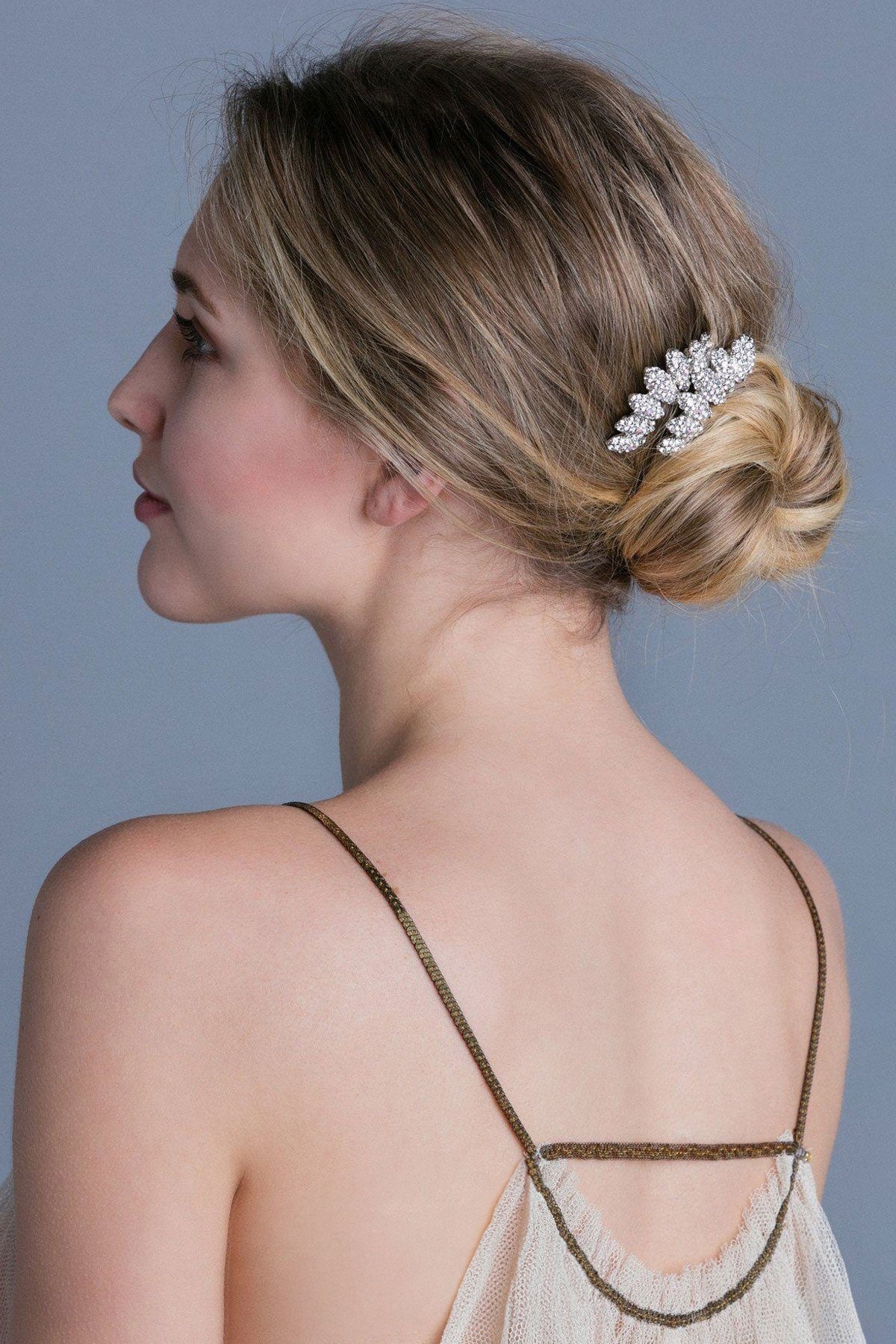 Almond Cluster Crystal Comb (Per Piece) Hair Comb Sale