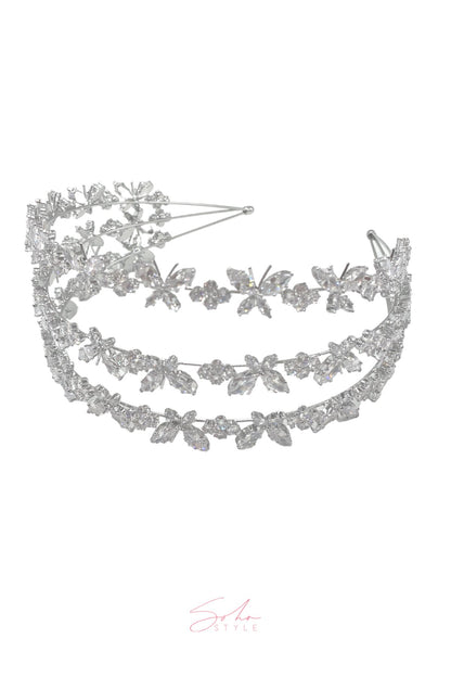 BUTTERFLY CRYSTAL HEADBAND Wedding Sale