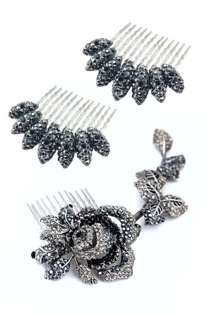 Romantic Rose Hair Comb Set Hair Comb Soho Style