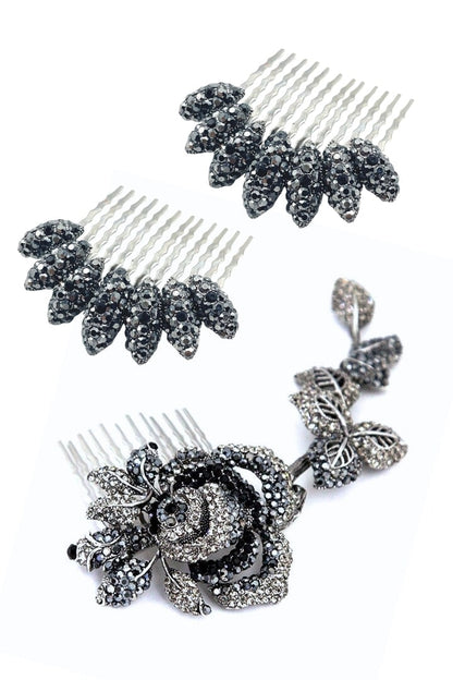 Romantic Rose Hair Comb Set Hair Comb Soho Style