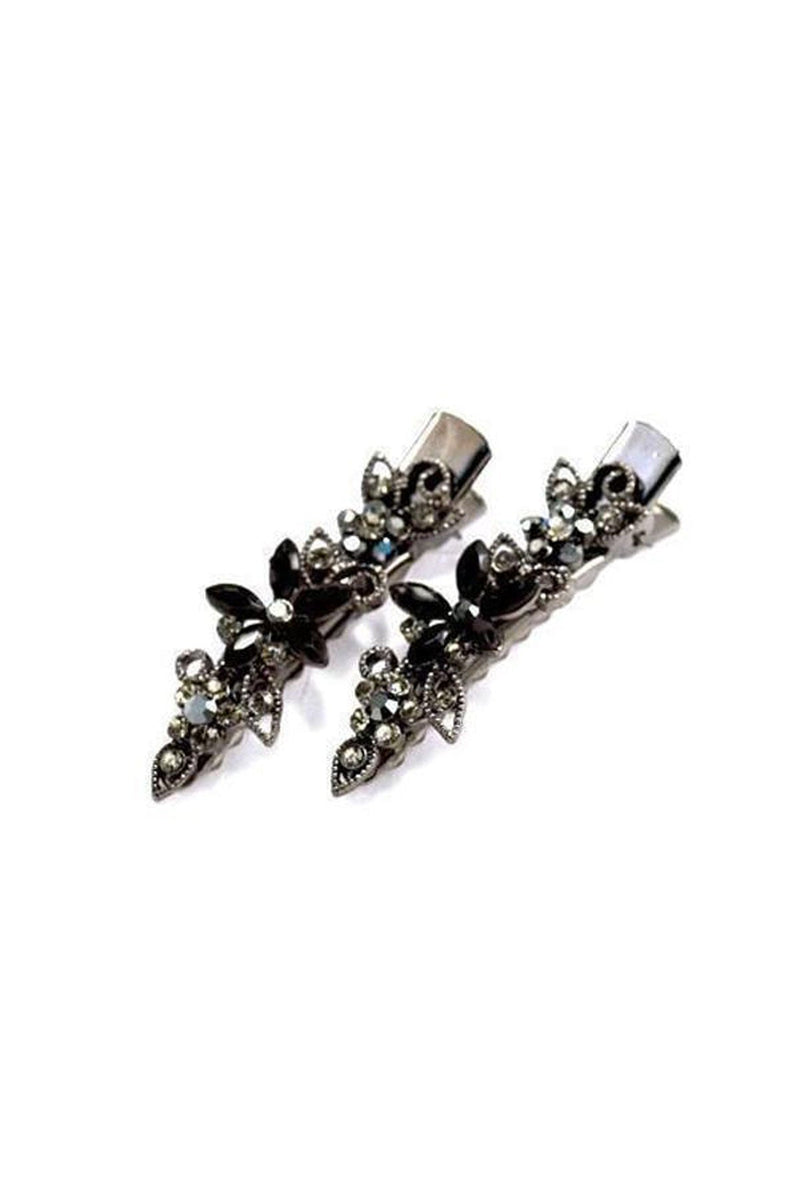 Frosted Flora Clips (Pair) Hair Clip Soho Style