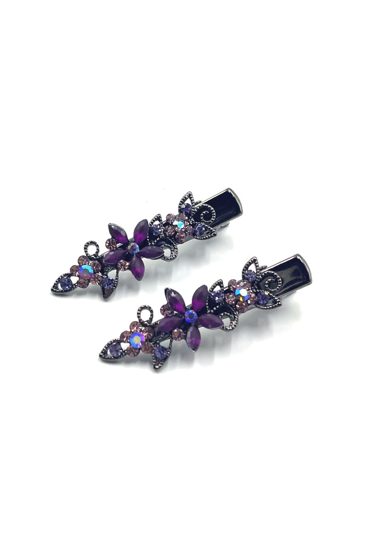 Frosted Flora Clips (Pair) Hair Clip Soho Style