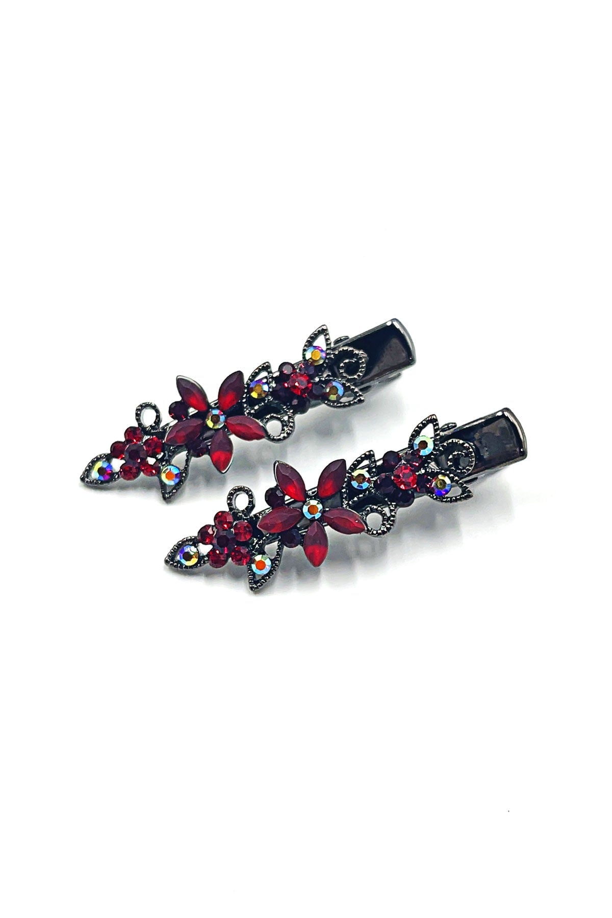 Frosted Flora Clips (Pair) Hair Clip Soho Style