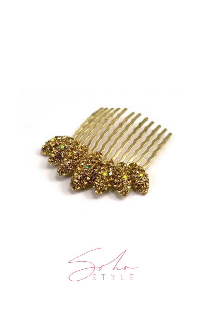 Almond Cluster Crystal Comb (Per Piece) Hair Comb Sale