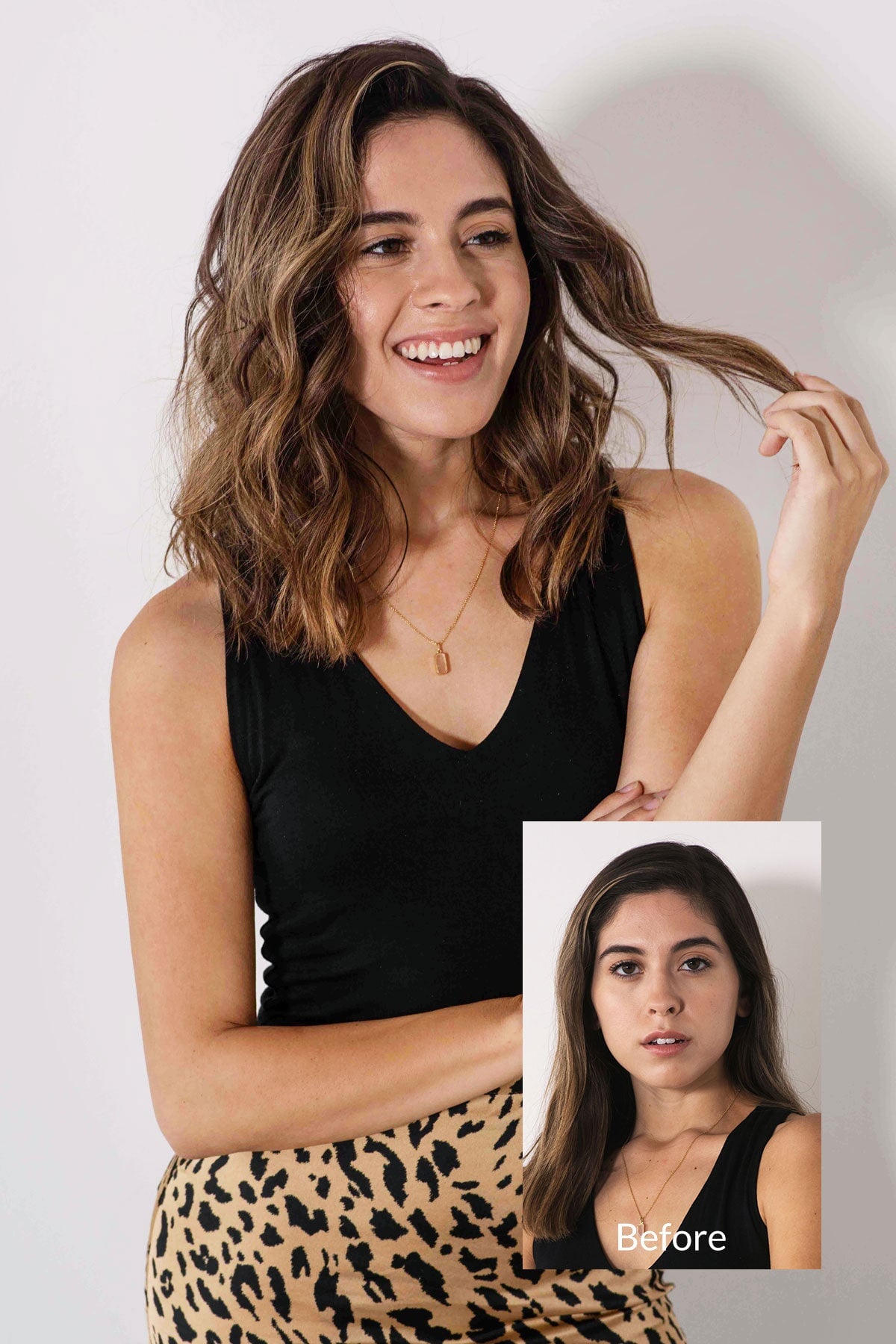 Special Value Set - JEANNE 22" U-Part Wig Human Hair + Ali set Hair Extension Soho Style