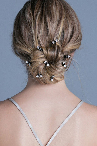 Mini Flower Hair Jaws with Crystal Petals Hair Jaws Soho Style