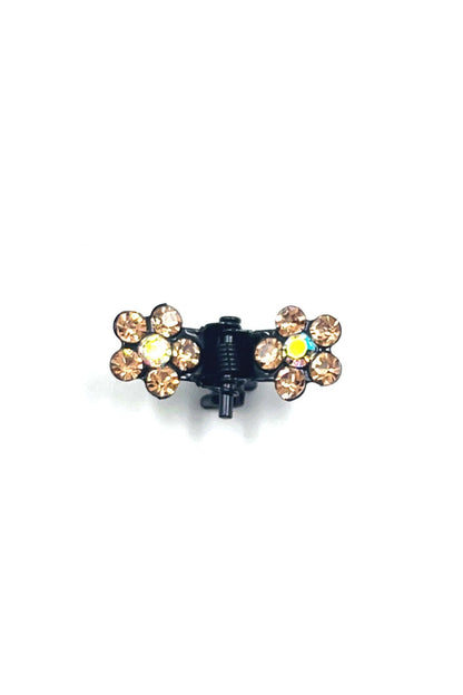 Mini Flower Hair Jaws with Crystal Petals Hair Jaws Soho Style