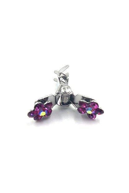 Mini Flower Hair Jaws with Crystal Petals Hair Jaws Soho Style