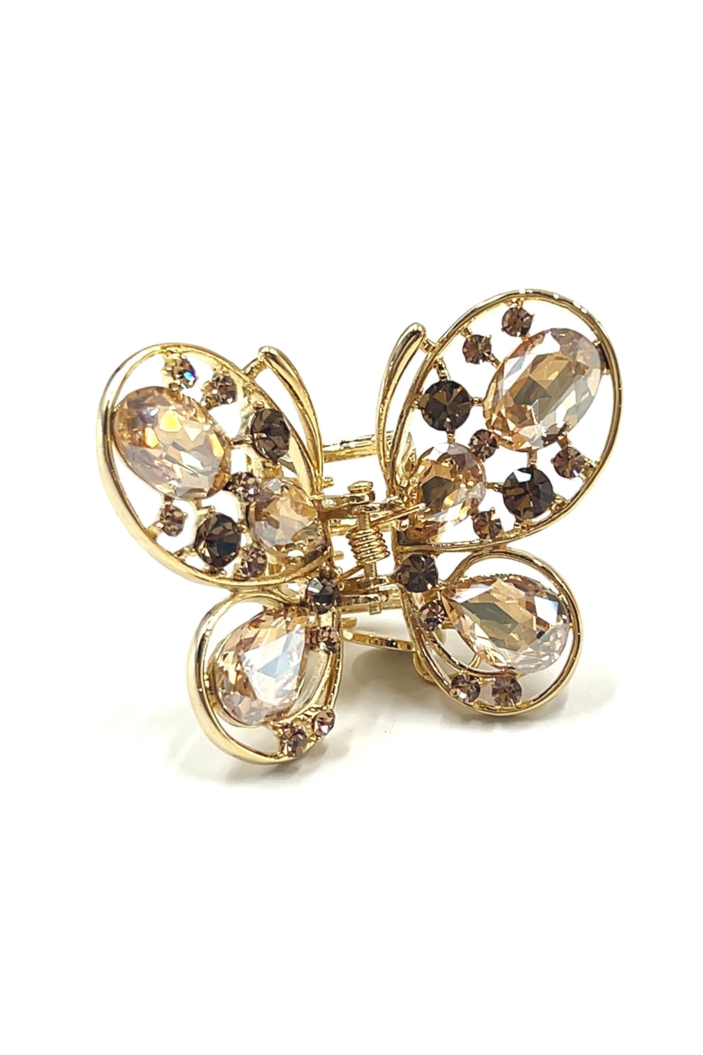 Elegant Gold & Crystal Butterfly Hair Jaw Hair Jaws Soho Style