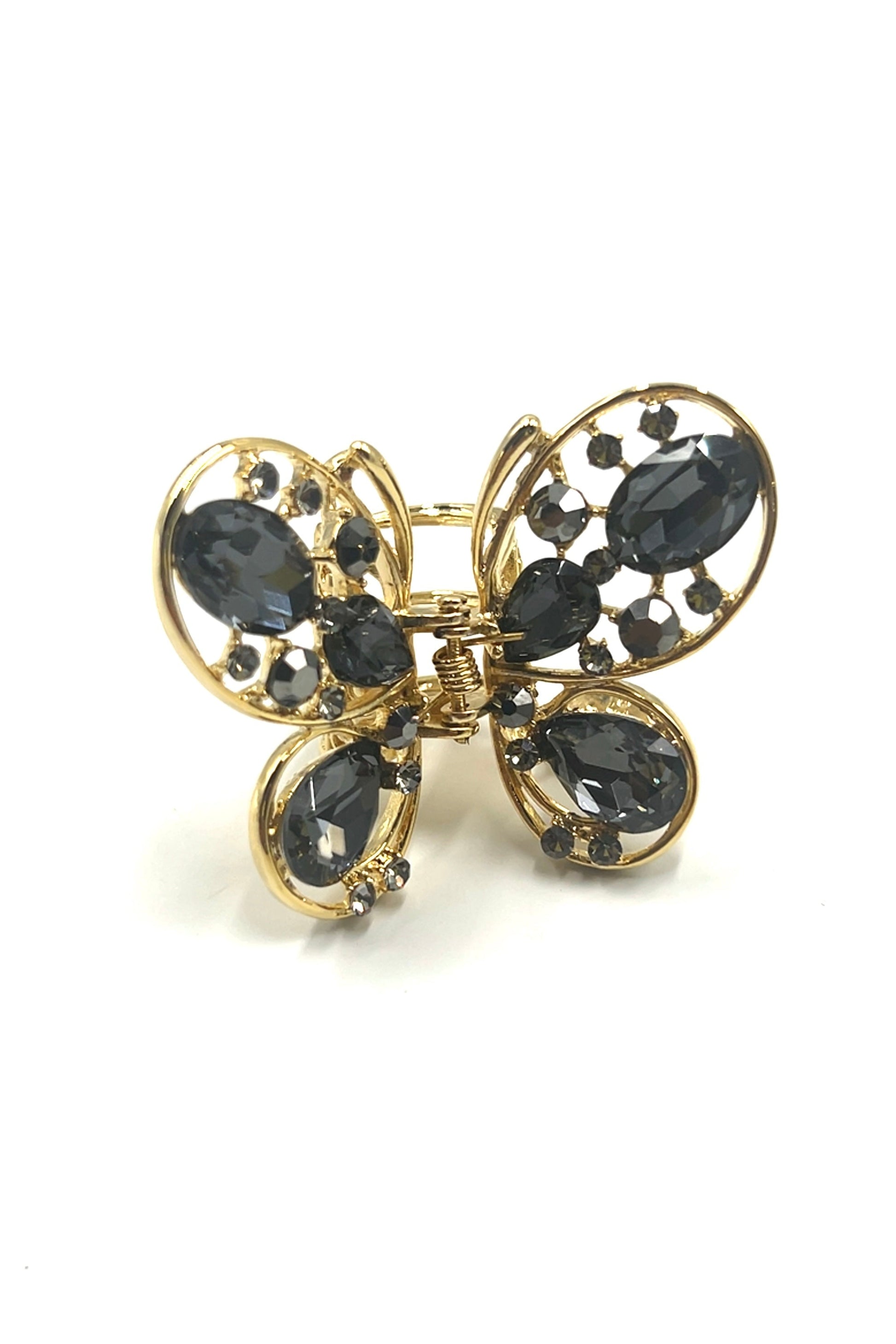 Elegant Gold & Crystal Butterfly Hair Jaw Hair Jaws Soho Style