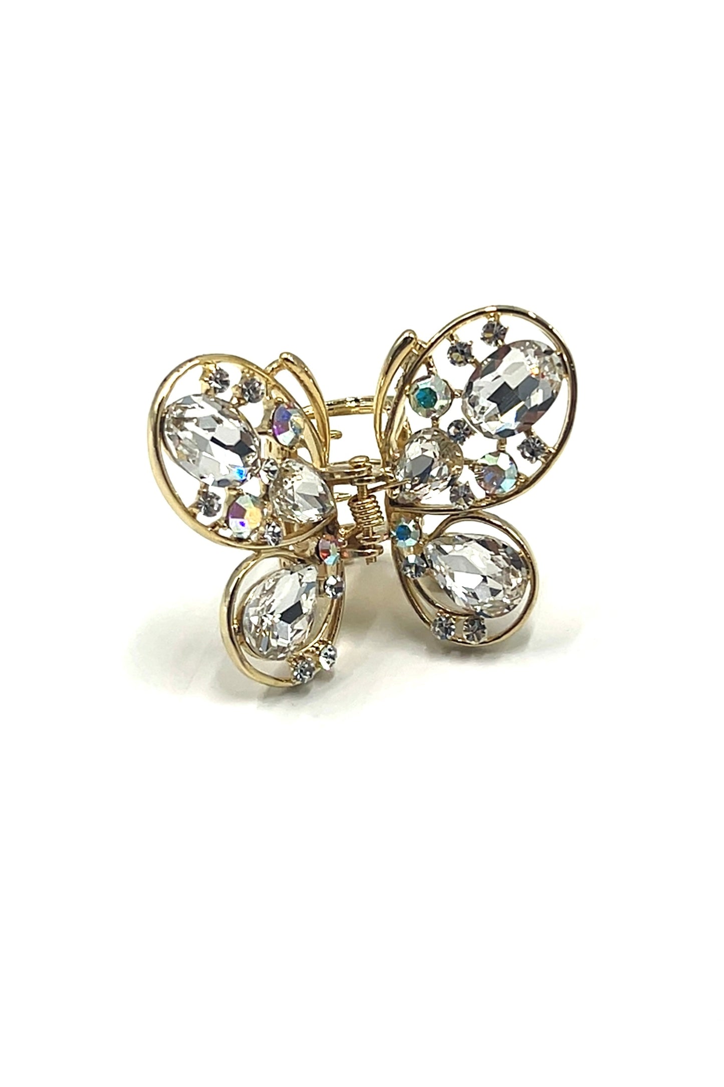 Elegant Gold & Crystal Butterfly Hair Jaw Hair Jaws Soho Style