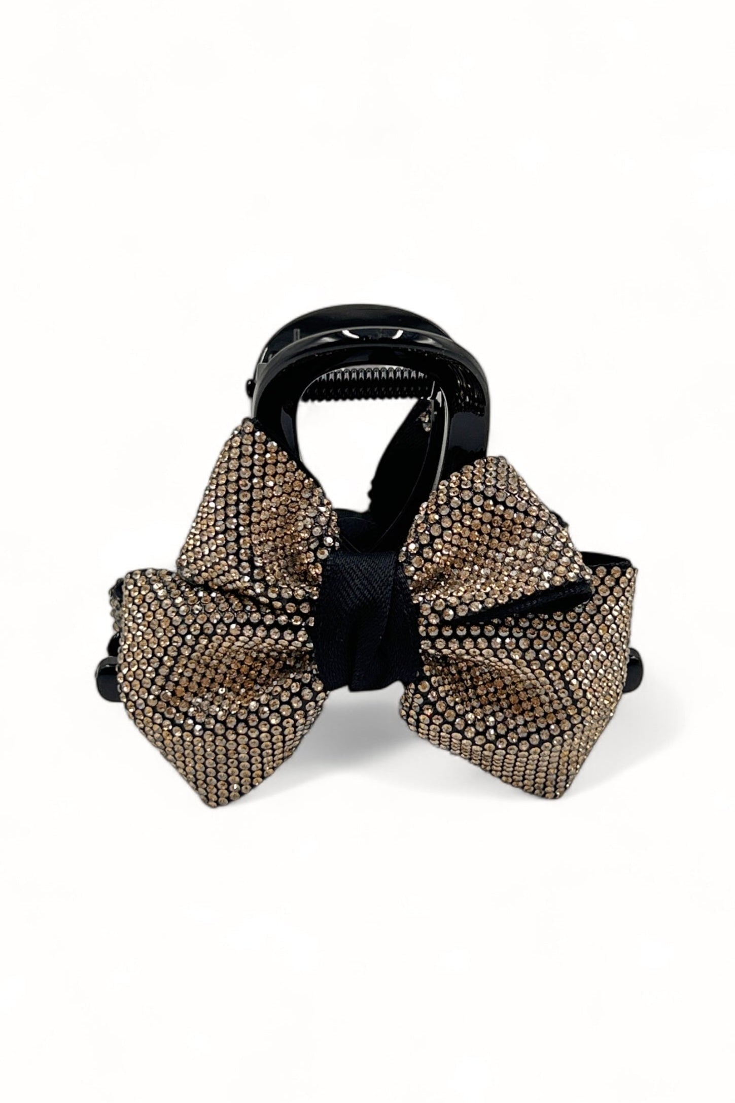 Black Crystal Bowtie Style Hair Jaw Hair Accessories Soho Style