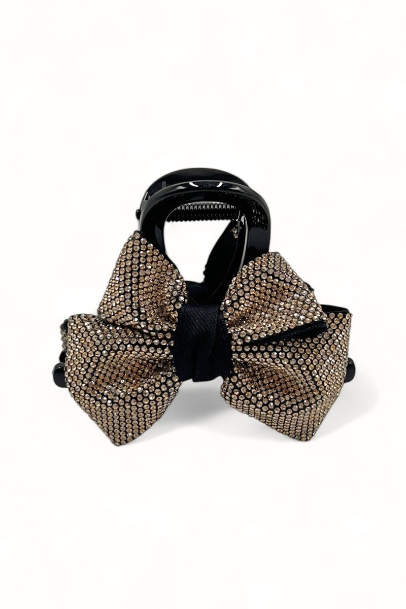 Black Crystal Bowtie Style Hair Jaw Hair Accessories Soho Style
