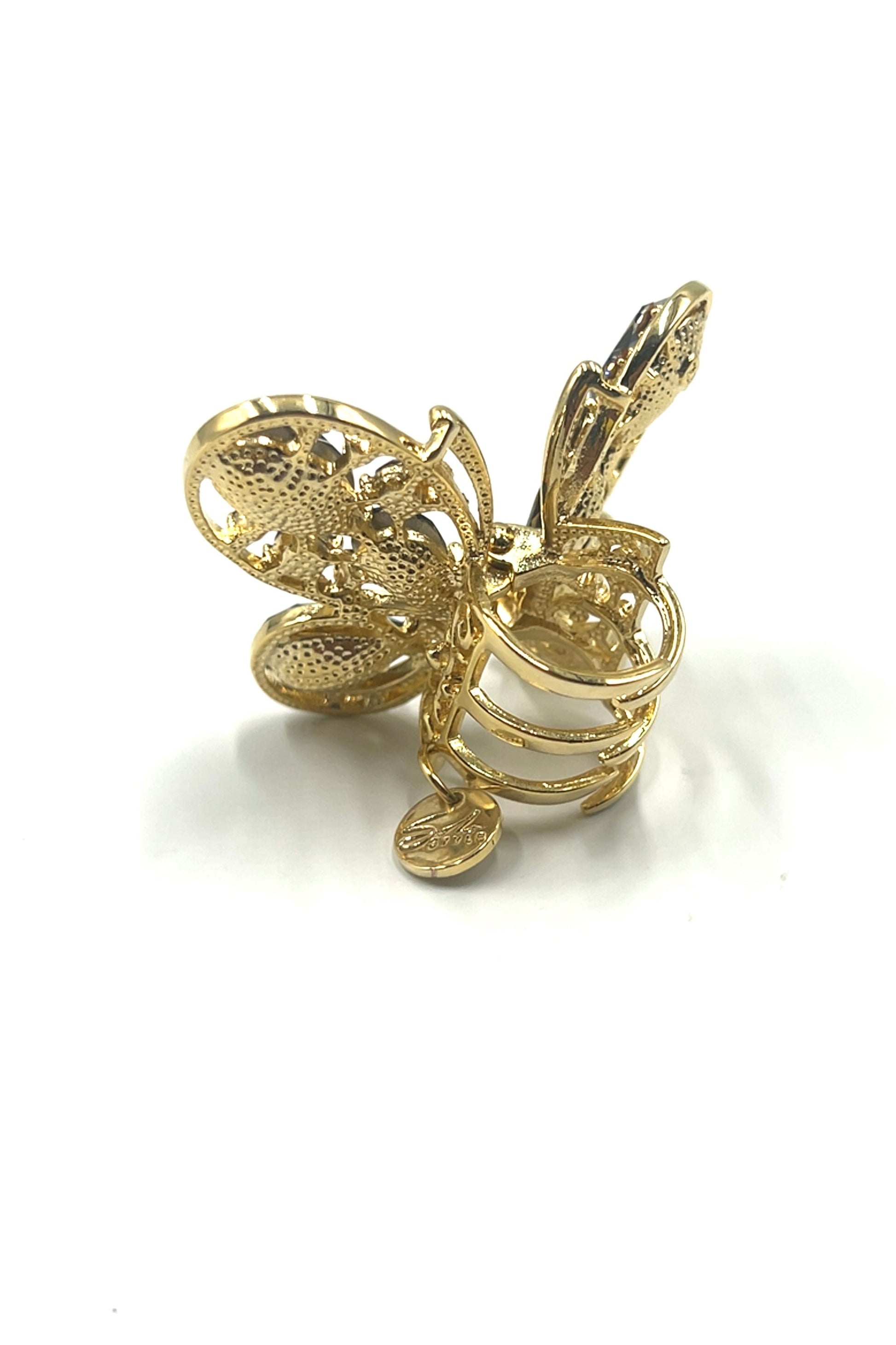 Elegant Gold & Crystal Butterfly Hair Jaw Hair Jaws Soho Style