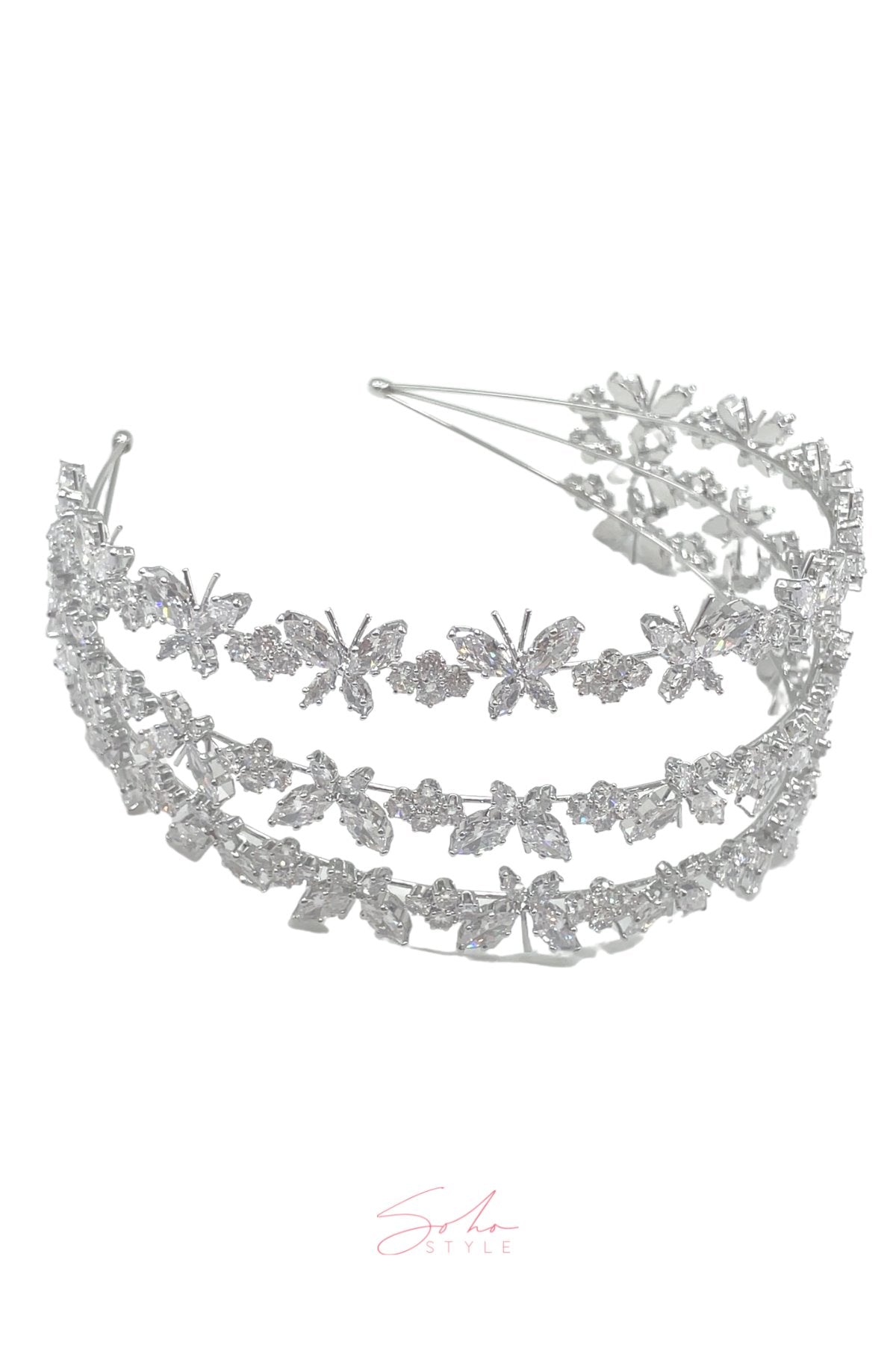 BUTTERFLY CRYSTAL HEADBAND Wedding Sale