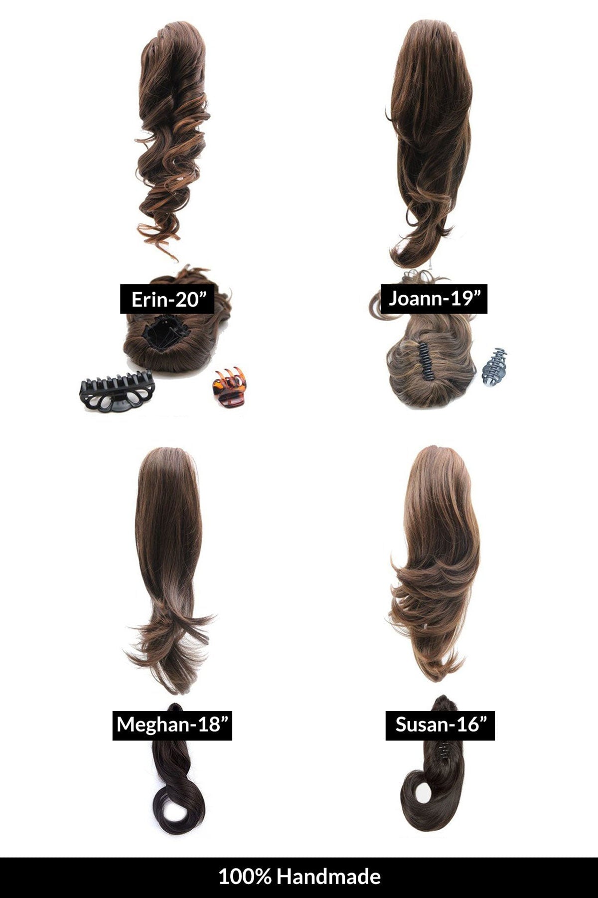Erin - Futura Long & Wavy Jaw Clip-In Ponytail Extension Hair Extension Soho Style
