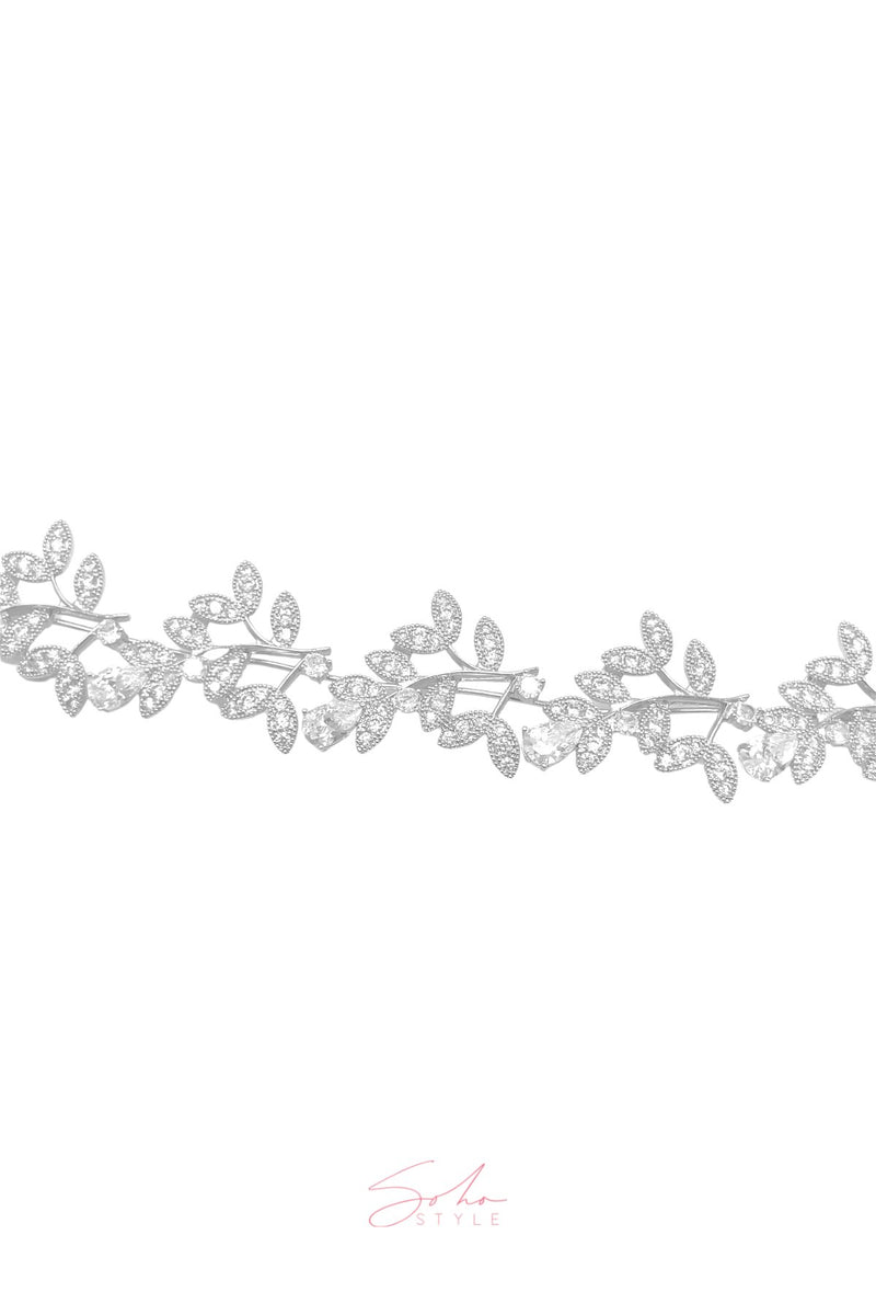 Crystal Foliage Headband Wedding Sale