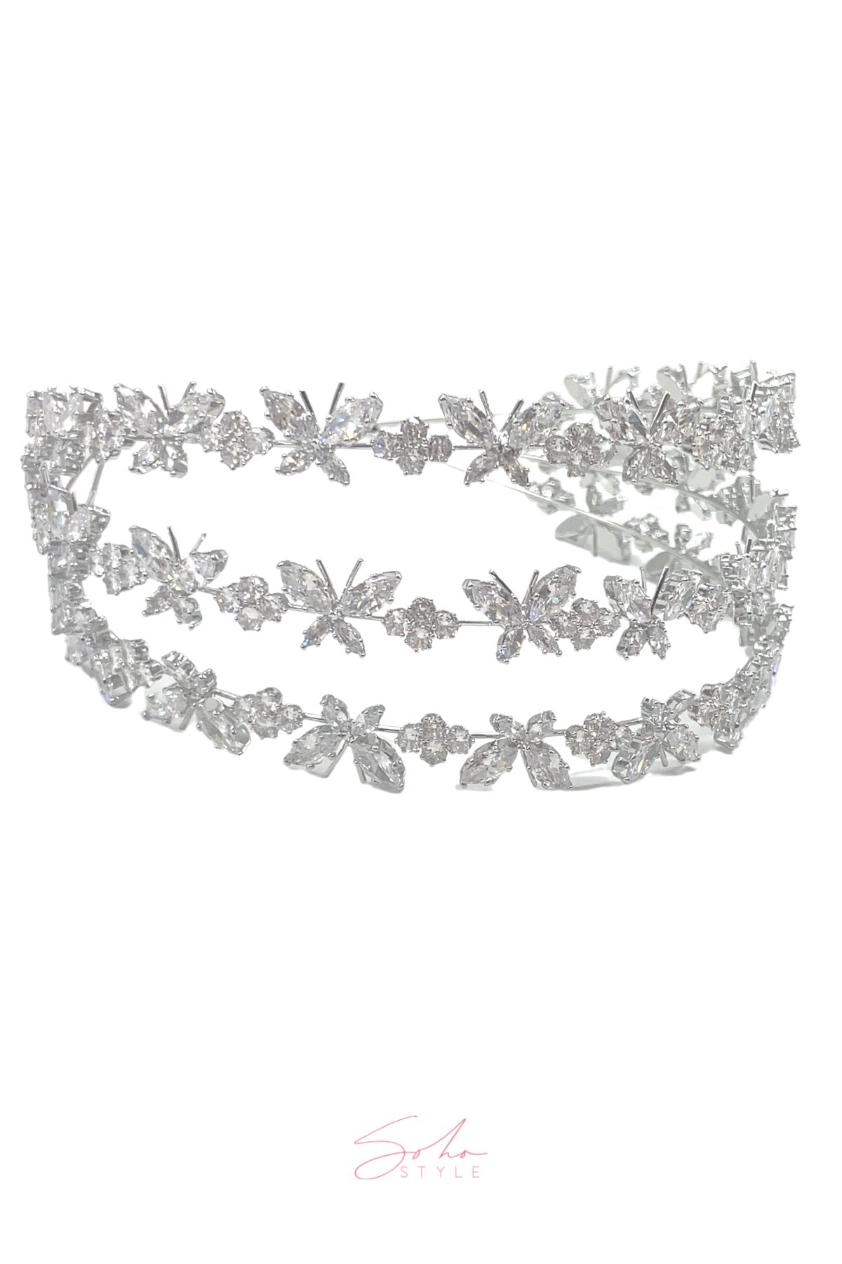 BUTTERFLY CRYSTAL HEADBAND Wedding Sale