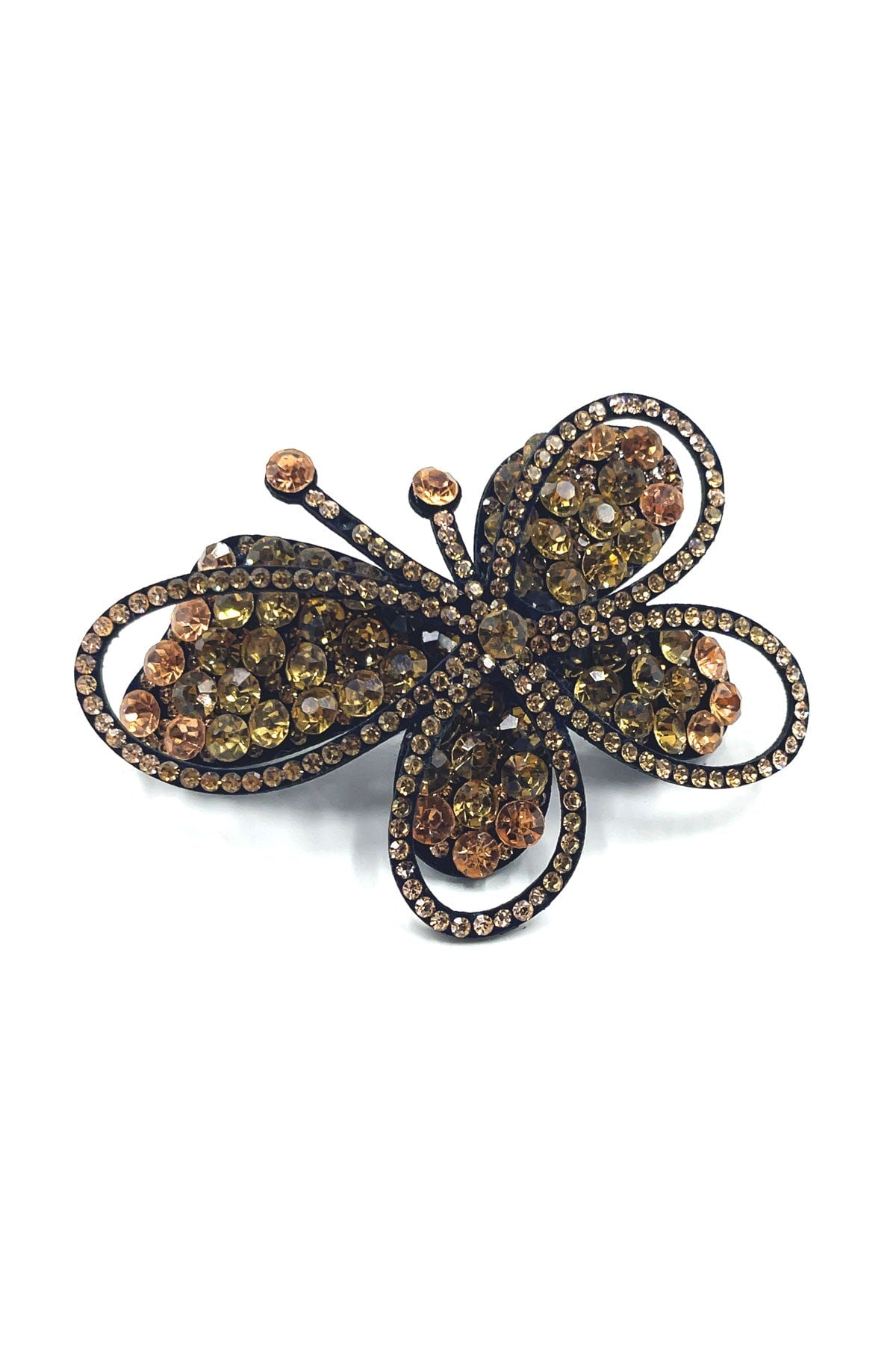 Big butterfly eye crystal barrette Soho Style