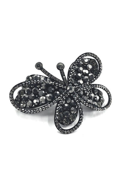 Big butterfly eye crystal barrette Soho Style