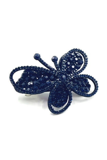 Big butterfly eye crystal barrette Soho Style