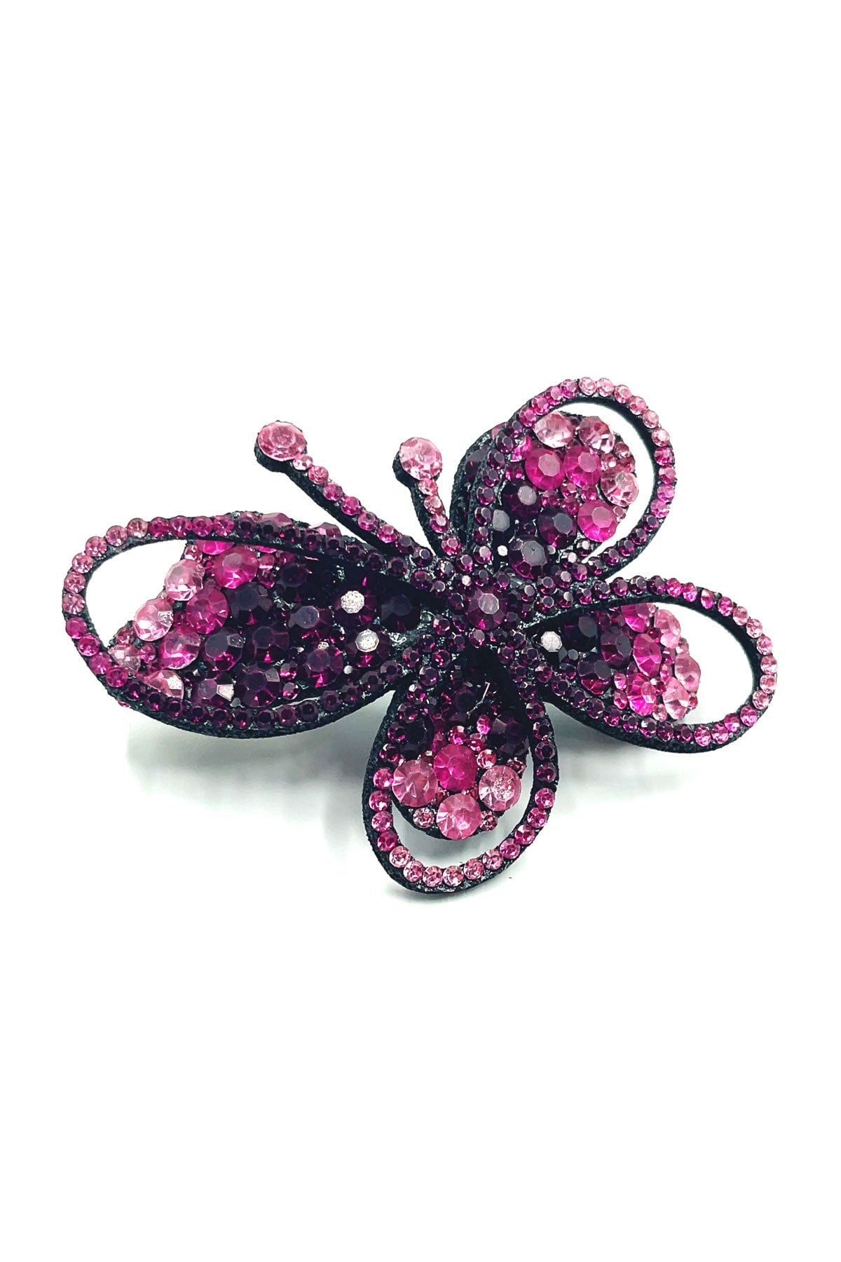 Big butterfly eye crystal barrette Soho Style
