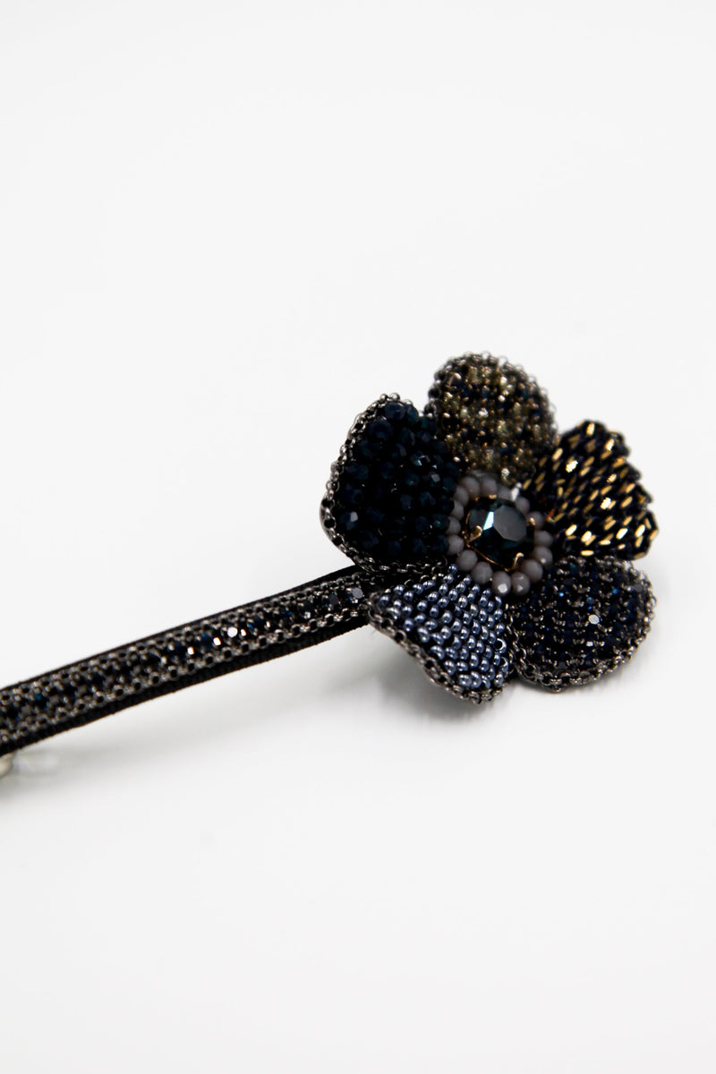 Beaded Flower Barrette Barrette Soho Style