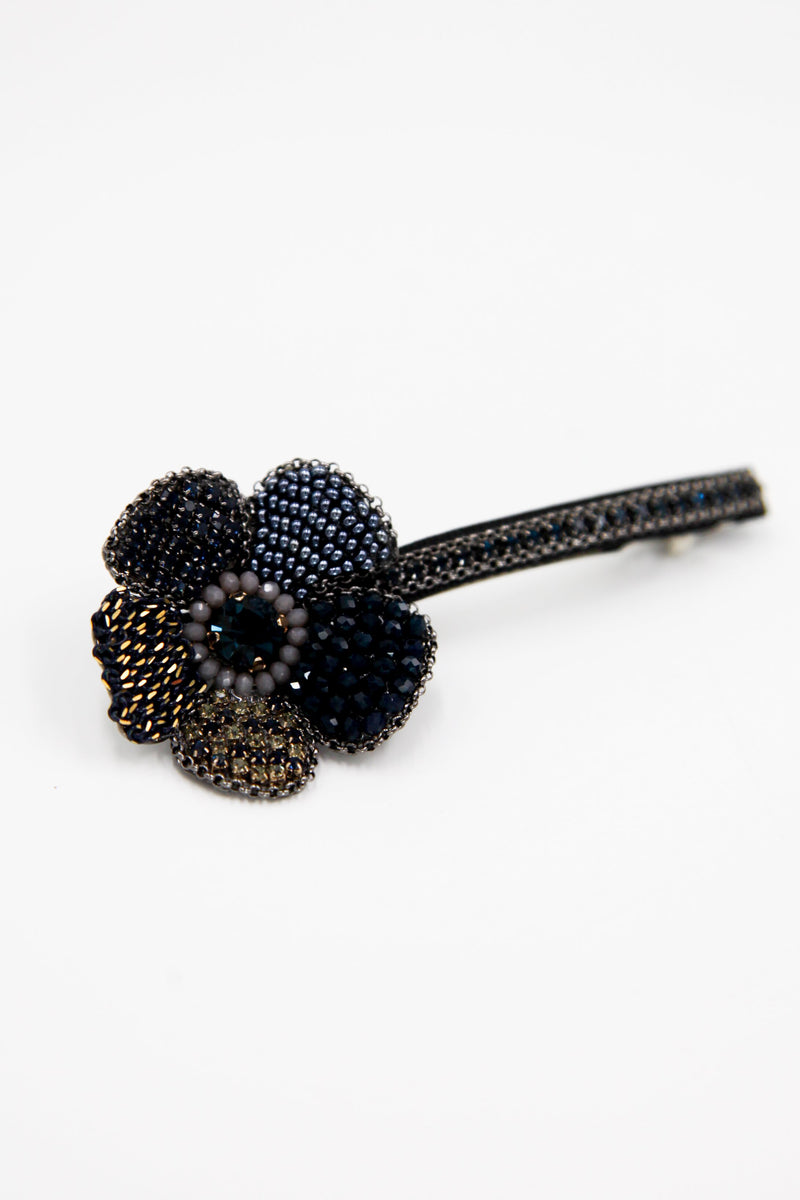 Beaded Flower Barrette Barrette Soho Style
